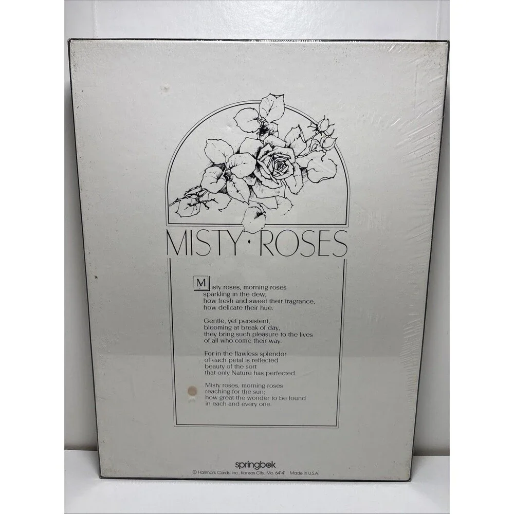 Vintage Misty Roses By Springbok 1982 Authentic Jigsaw Puzzle 500 Pc